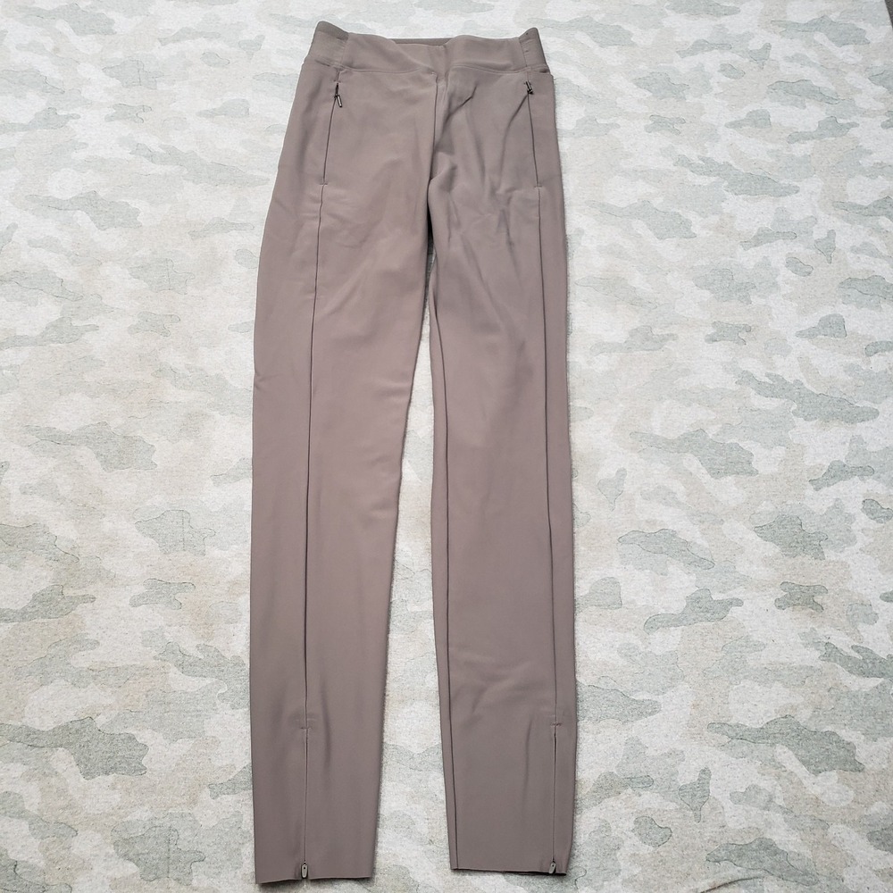 Athleta Pants Womens 2T Gray Pull On Ankle Zip Pocket Zip